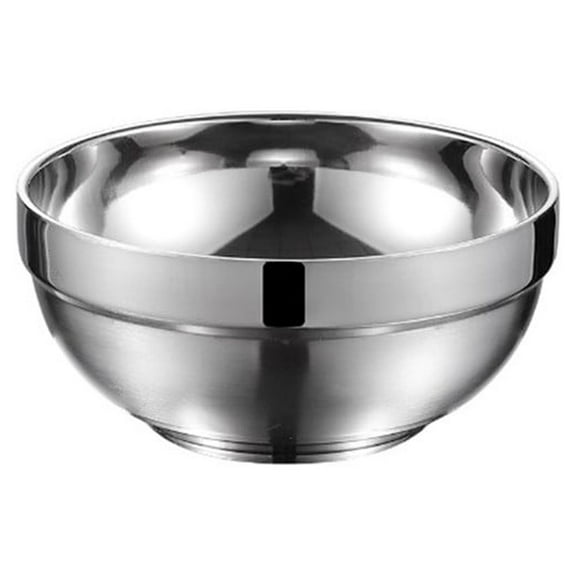 Double-Layer Insulated Bowl Stainless Steel Bowl Salad Bowl Kitchen Tableware Outdoor Picnic Essential Tableware