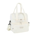 thumbnail image 1 of Double Layer Insulated Lunch Bag - Multi - Functional Portable Tote, Nylon Material, Compact Design for Office, Picnic, and Outdoor Use, Waterproof & Easy to Clean,Beige, 1 of 5
