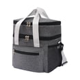 thumbnail image 1 of Double-Layer Insulated Lunch Bag, Portable Thermal Lunch Tote with Shoulder Strap, Leakproof Cooler Bag for Work, Picnic and Travel, 1 of 7