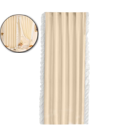 Double-Layer Lace Door Curtain – 78.7 x 39.4 Inches Room Divider for Bedroom, Kitchen or Entryway – Machine Washable Polyester Panel