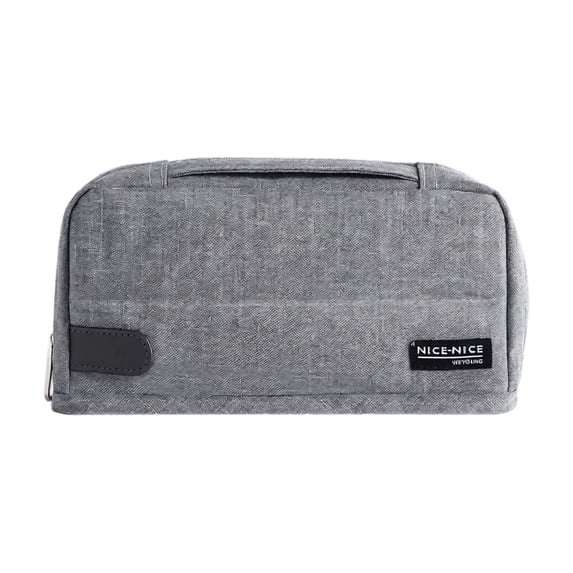 Double Layer Large Capacity Pencil Cases Simple Aesthetic Multi-Functional Stationery Fashion Basic Durable Pencil Pen for Women Men 1PC Gray One Size