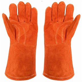 Double Layer Leather Welding Gloves - Heat & Fire Resistant for Welding, Forging, and DIY Projects