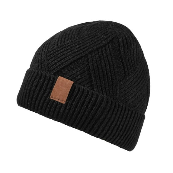 Unisex Knit Hat with Double Layer Lined Earflaps for Cold Weather