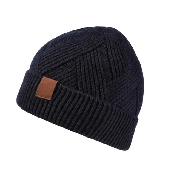 Unisex Knit Hat with Double Layer Lined Earflaps for Cold Weather