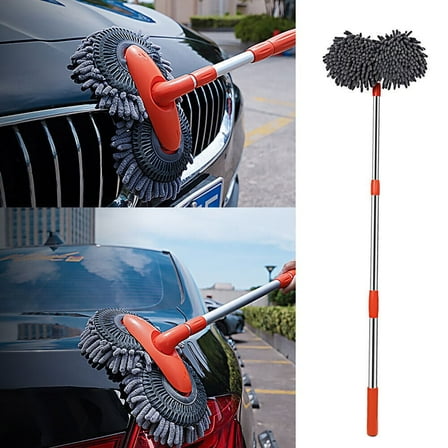 Double Layer Long Handle Adjustable Retractable 360 Rotation Head Car Wash Brush