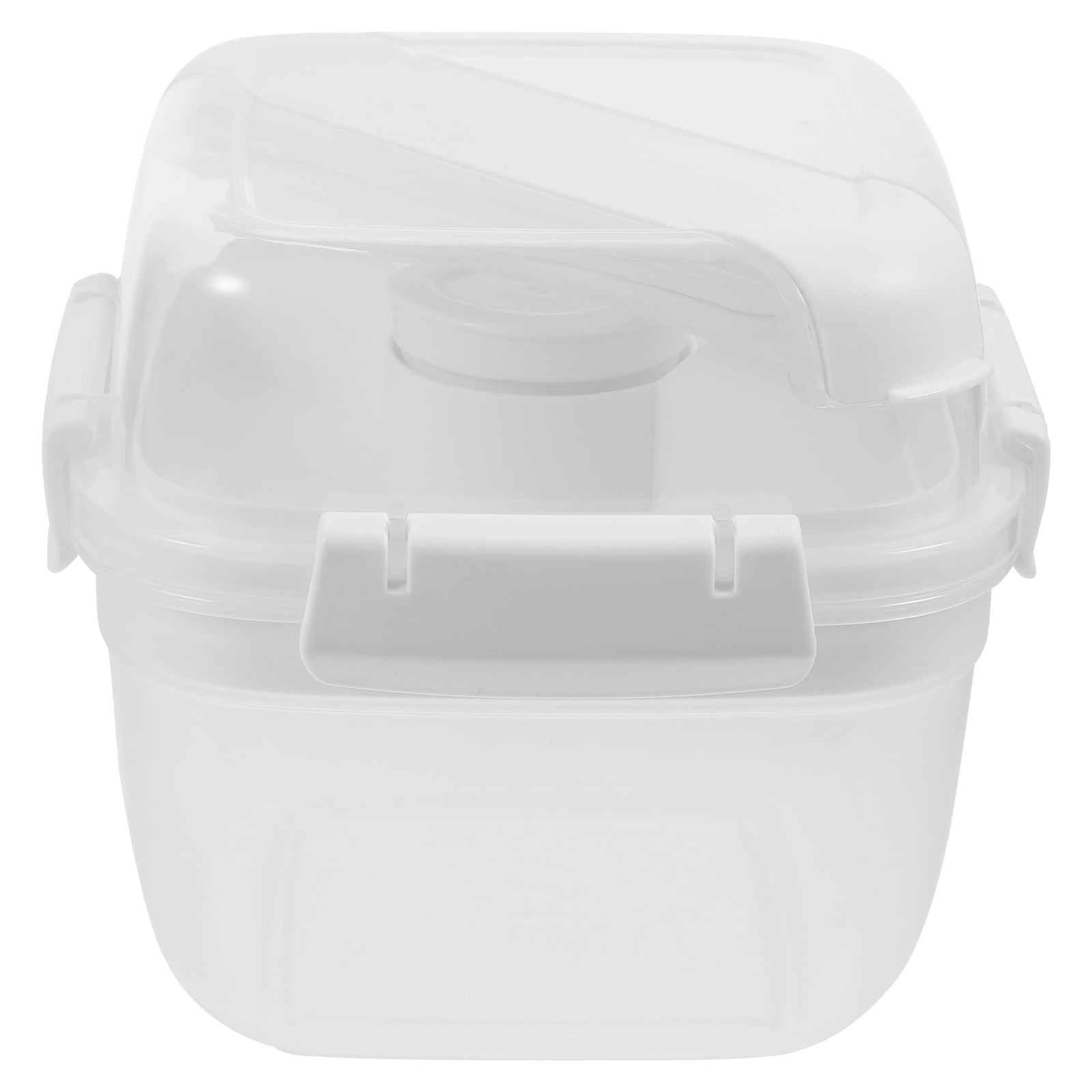 Double Layer Lunch Box Yogurt Cup with Lid Spoon Bento Container Boxes