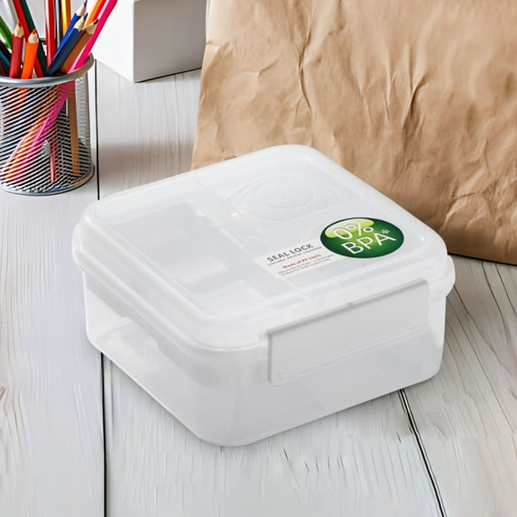 Double Layer Lunch with Compartments-Proof Bento for School Work & Picnics Microwave & Dishwasher Safe 1 Count