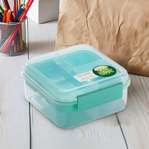 Double Layer Lunch with Compartments-Proof Bento for School Work & Picnics Microwave & Dishwasher Safe 1 Count