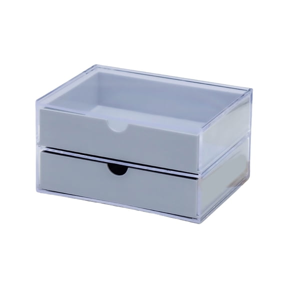 Double Layer Manicure Tool Box,Nail Pen Box Storage Case for Organizing,Plastic Nail Tool Box for Manicure Pedicure Kit