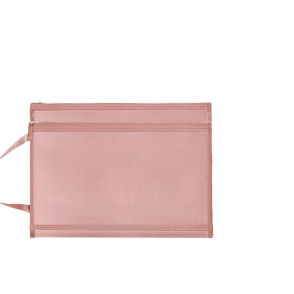 Double Layer Mesh Zipper Pouch Bags With Handle Nylon Mesh Bags For Board Game & Puzzles Organizing Storage Toys Storage Bags A4 Zipper Mesh Bags File Bags For School Office Home