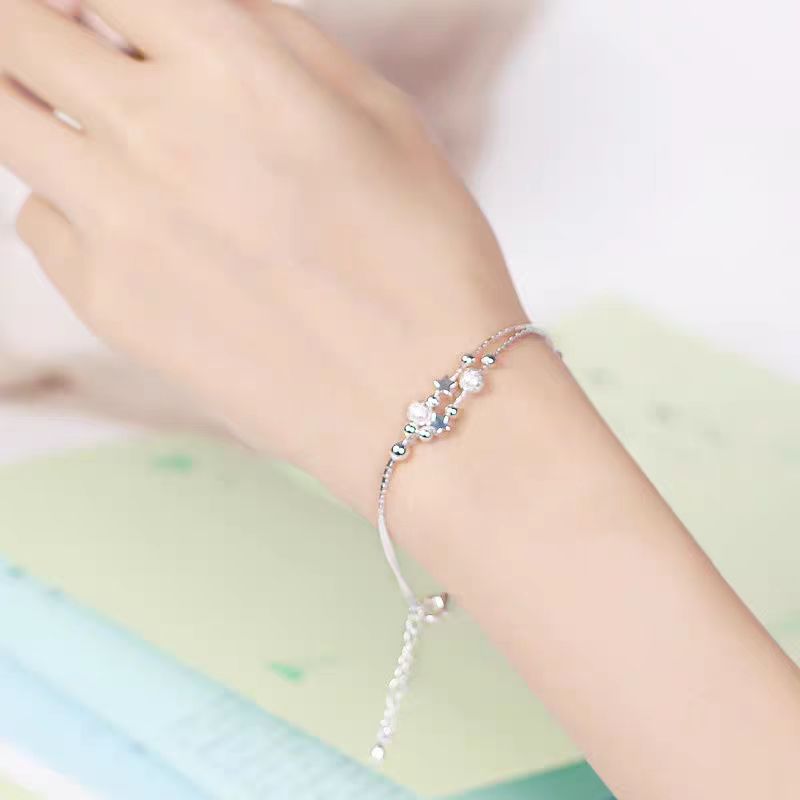 925 Sterling Silver Adjustable Star & Moon Ring – Cubic Zirconia, Celestial Halo Ring