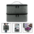 thumbnail image 1 of Double Layer Nail Storage Bag, Holds 30 Bottles, Holder Carrying Case/ Box/ for Manicure Sets/ Essential Oil /Nail Varnish Perfume /Travel , Gray, 1 of 10