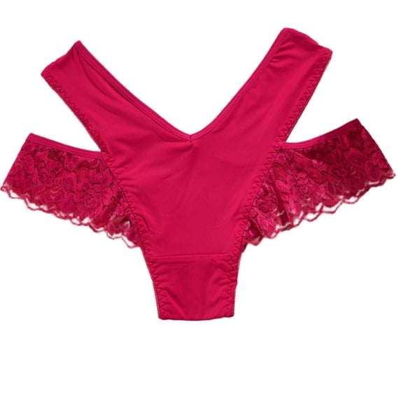 Double Layer Panties for Women Lace Sexy Criss Cross Bikini Underwear Ice Silk Seamless No Show Panties Cheeky Thongs Cut Out Bikini Bottoms 2026 Summer Beach Outfits
