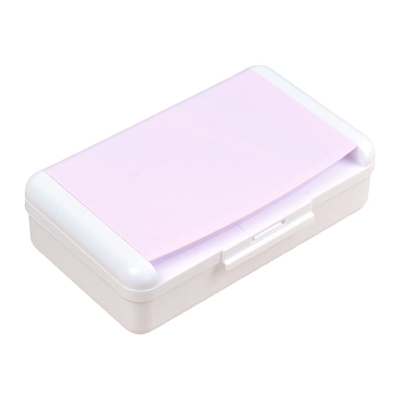 Double Layer Pencil Case, Large Capacity Plastic Pencil Boxes with Snap-tight Lid, Pink