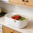thumbnail image 1 of Double Layer Pistachio Bowl with Shell Storage and Holder, Pistachio Dish Hides Shells, Durable Snack Bowl, Double Layer Colander & Bowl for Fruits & Vegetables, 8.46x4.84X3.15inch, 1 of 7