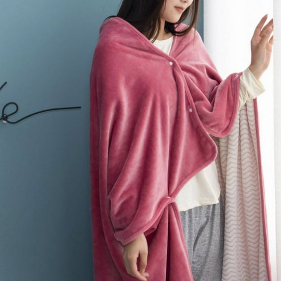 Double-Layer Plaid Blanket Scarf - 70X130Cm Bean Paste Color Shawl Wrap with Moisture-Absorbing Heat-Keeping Design for Winter Warmth