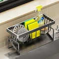 thumbnail image 1 of Double Layer Plastic Kitchen Sink Caddy with Drainage - Countertop Storage for Utensils, Sponge & Chopping Board, 1 of 6