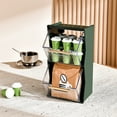 thumbnail image 1 of Double Layer Plastic Tea Bag & Coffee Pod Organizer - 2-Tier Storage Box for Kitchen Cabinets, Pantry, Countertops, 10x6.1x5.31 Inches, White or Green, 1 of 6