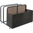 thumbnail image 1 of Double Layer Poolside Float Storage - PE Rattan Outdoor Caddy with Generous Space, Weather-Resistant, Mobile Design, Versatile Use, and Sturdy Construction, Brown, 1 of 7
