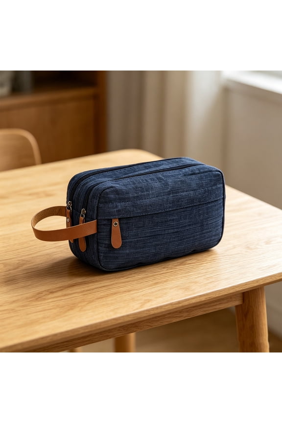 Double Layer Portable Compartment Storage Bag Travel Organizer Divided Compartments Handheld Storage Pouch Lightweight Travel Storage Pouch for Luggage Backpack Gym Work Daily Organization