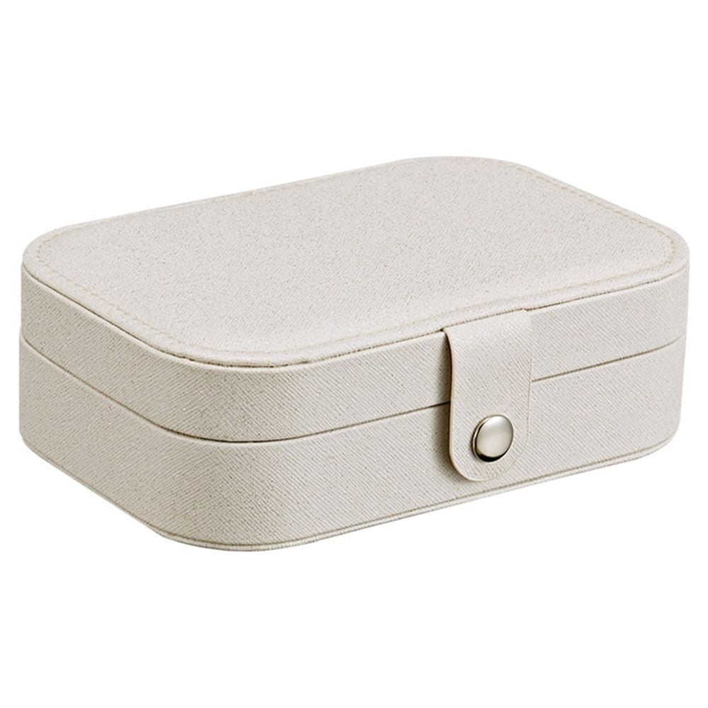 SUA Jewelry Box for Women, Portable Double-Layer Jewelry Storage Box,  Earrings, Rings, Necklaces, Bracelets, PU Leather Compact Portable Jewelry