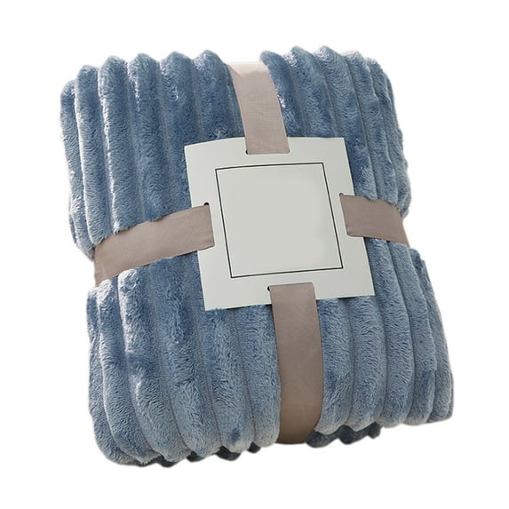 Double Layer Raschel Blanket For Bed And Sofa Delivers Warmth And Comfort In Winter Premium Polyester With A Stylish Stripe Pattern Versatile Throw Or Bed Cover For Home Decor