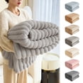 thumbnail image 1 of Double Layer Raschel Blanket Soft Thick 70x100cm Polyester Bedding(Dark Gray) ,Hulucky, 1 of 9