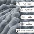 thumbnail image 1 of Double-Layer Raschel Blanket Soft Thick Winter Warm - 27.5x39.3in Polyester Bed Sofa Throw for Home/Office (Dark Gray)​, 1 of 6