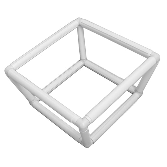 Double Layer Rectangular Embroidery Frame Lap Stand Set with 20 Accessories, PP & PVC Cross Stitch Hoop for 7.9x7.9in and 9.8x9.8in Fabric plastic