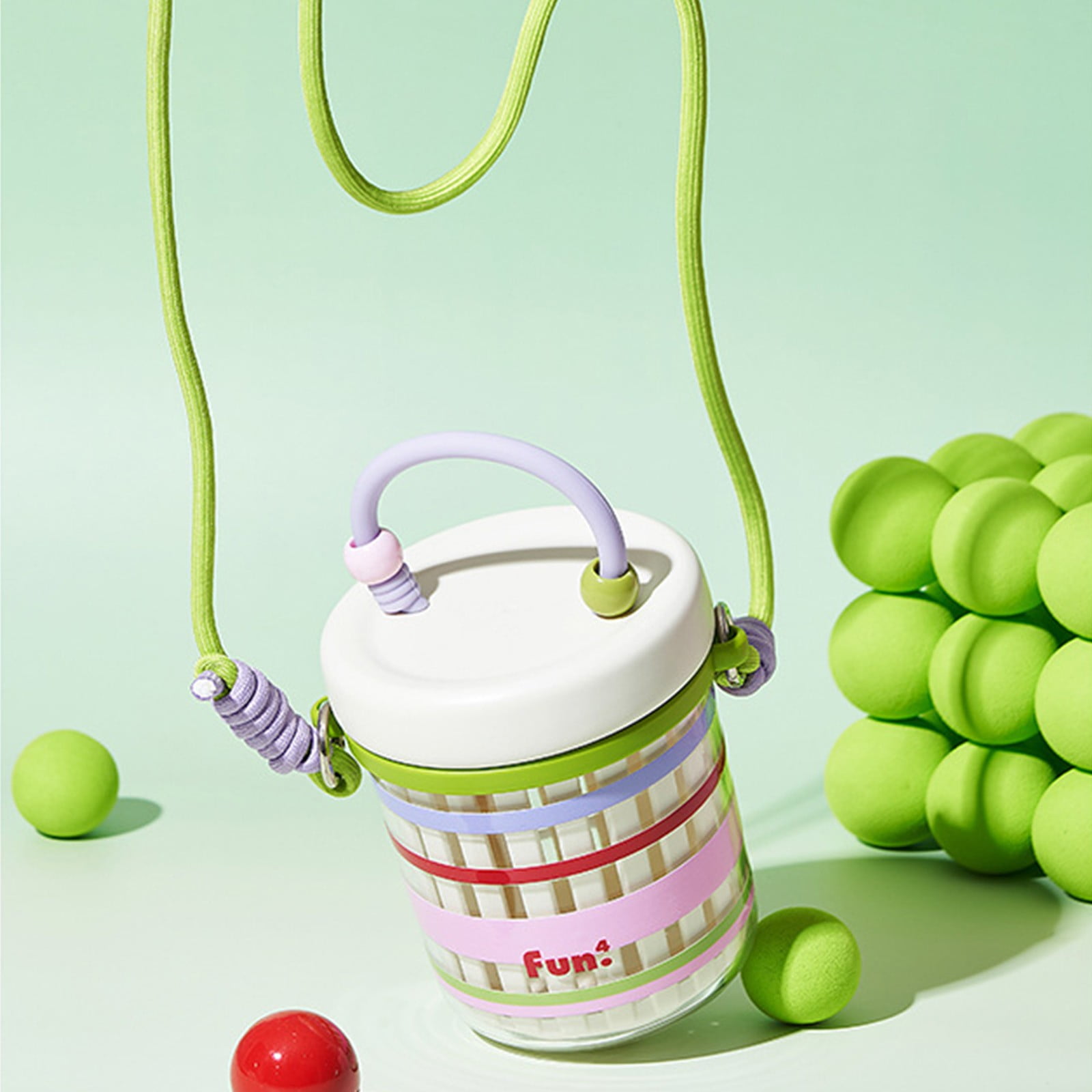 DoubleLayer Salad Cup, Fruit Storage Container with Draining Basket