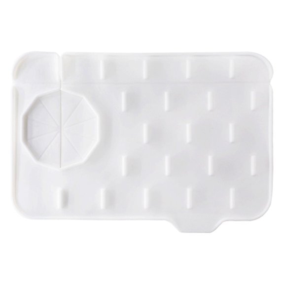 Double Layer Silicone Drain Mat Drying Rack for Kitchen and Bathroom Countertops