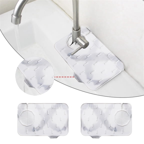 Double Layer Silicone Mat Drying Rack for Kitchen and Bathroom Countertops