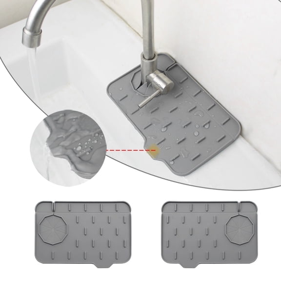 Double Layer Silicone Mat Drying Rack for Kitchen and Bathroom Countertops