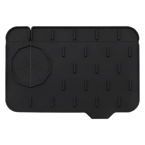 Double Layer Silicone Mat Water Retaining Drain Drying Rack for Kitchen and Bathroom Countertops