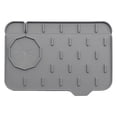 thumbnail image 1 of Double Layer Silicone Mat Water Retaining Drain Drying Rack for Kitchen and Bathroom Countertops, 1 of 4