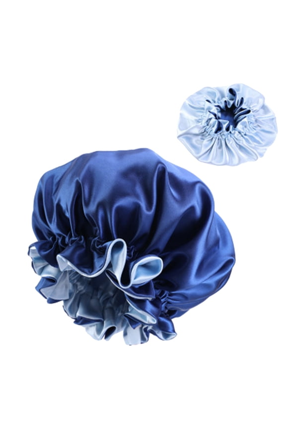 Double Layer Silk Bonnet Sleeping Cap with Satin Band for Hair and Comfortable Night Rest