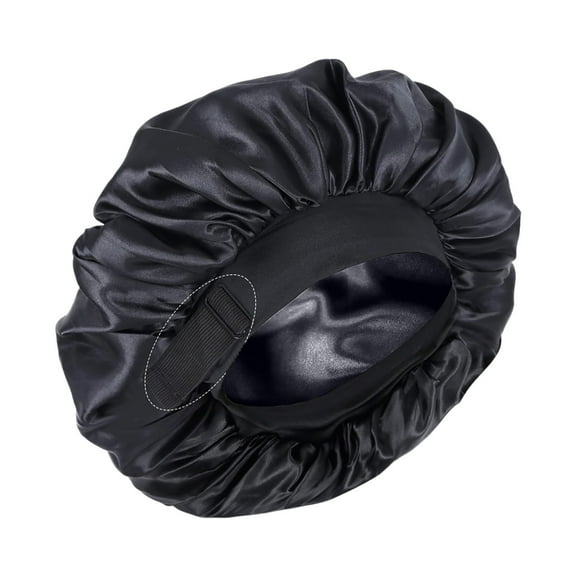 Double Layer Silk Satin Sleep Bonnet Adjustable Hair Wrap For Night