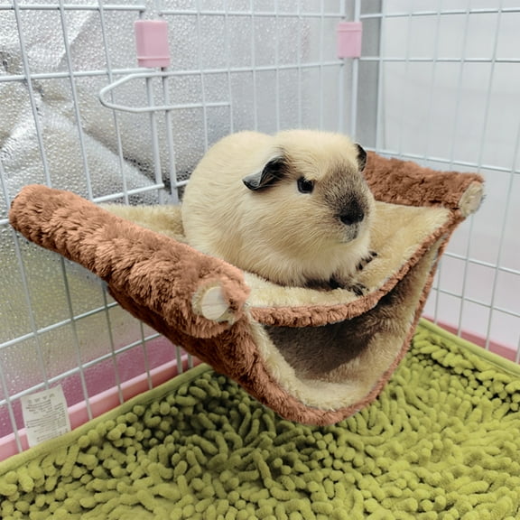 Double Layer Small Pet Hammock Bed for Guinea Pigs, Hamsters, Ferrets, and Rats - Cozy Hanging Cage Accessory for Sleeping and Playing