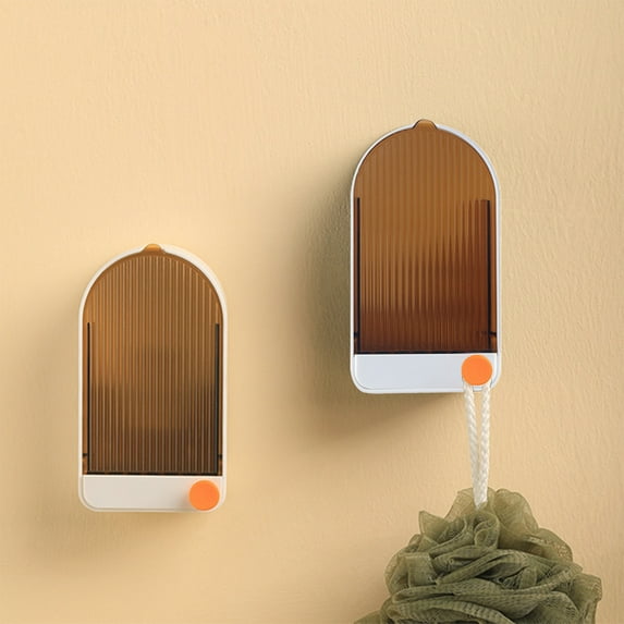 Double Layer Soap Dish with Suction Cup | Removable Shower Soap Holder | Wall Mount Soap Dispenser Tray for Bathroom & Kitchen | 4 Color Options