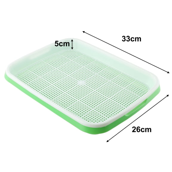Double Layer Sprout Plate Nursery Tray Set for Seed Starting Microgreens Hydroponics Germination Kit Fangkenuo