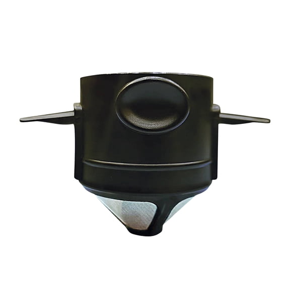 Double Layer Stainless Steel Coffee Filter | Portable Hand Drip Coffee Maker with Folding Ears | Reusable Fine Mesh Cup for Travel & Home Brewing