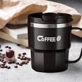 thumbnail image 1 of Double-Layer Stainless Steel Coffee Mug, Heat Retention for Hot Beverages, Spill-Proof Lid for Convenient Use, Perfect for Students, Commutes, and Work, 1 of 7