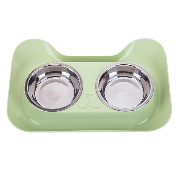 Double Layer Stainless Steel Pet Bowl and Water Feeder Tray for Dogs Puppies Cats Feeding Supplies