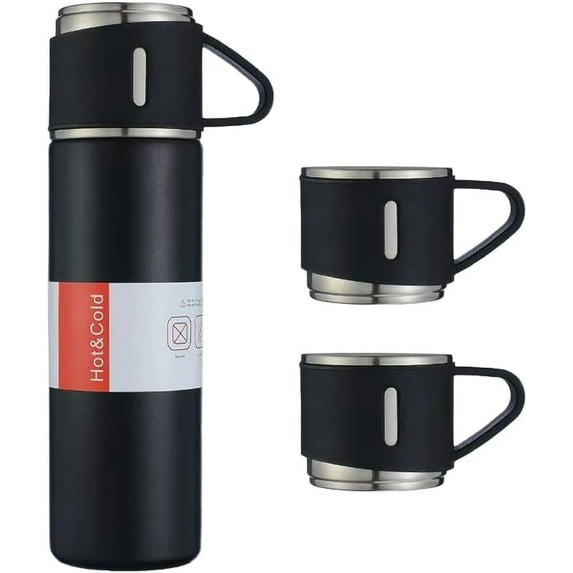 Double Layer Stainless Steel Insulated Water Bottle Coffee Mug Thermal Bottle 12H Keeps Hot and Cold Leakproof Suitable for Home Office Outdoor Travel
