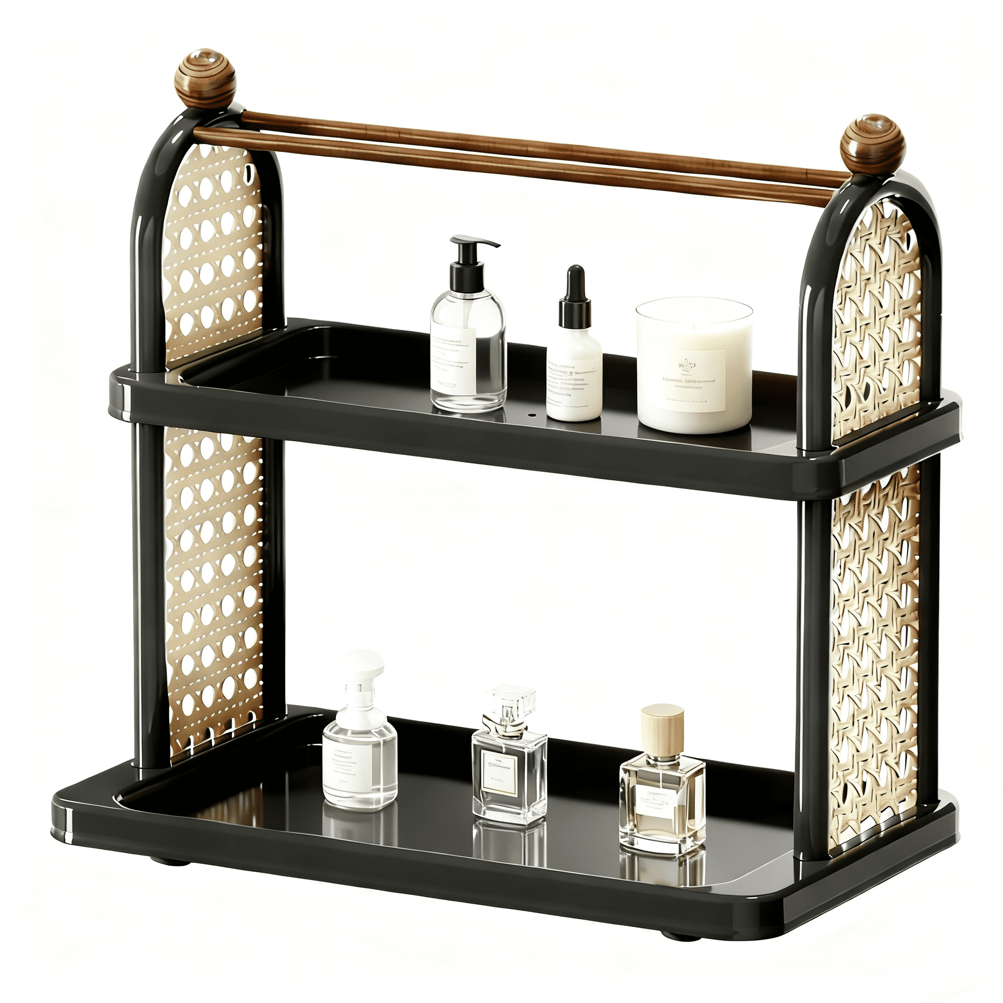 Detchanble Rack Double-Layer Storage Rack, Desktop Storage Decoration, Detachable Solid ...