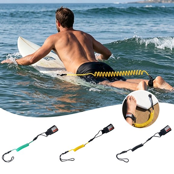 Double Layer TPU Bodyboard Wrist Leash Quick Release Swivel Surf Board Safety Strap for Adult Water Sports 51.18"