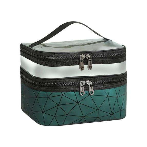 Double Layer Travel Cosmetic Organizer Makeup Bags for Women - Versatile Toiletry Storage Solution