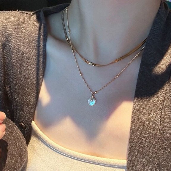 Double Layer Twin Snake Bones Chain High-grade Light Luxury
