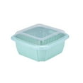 thumbnail image 1 of Double Layer Vegetable & Fruit Washing Basket with Lid | Food Grade Plastic Drainage Colander for Kitchen & Refrigerator Storage | Multi-Purpose Soak & Rinse Basket for Produce, 1 of 1