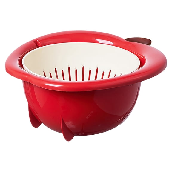 Double Layer Vegetable Strainer, Large Capacity Collapsible Salad Washer & Berry Drainer Basket, Pasta Colander for Kitchen, Camping, Picnic